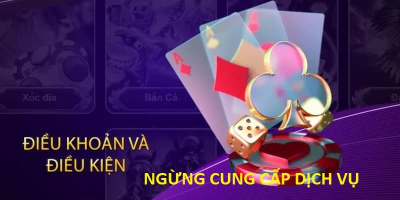 Điều khoản dịch vụ tạm ngừng phục vụ